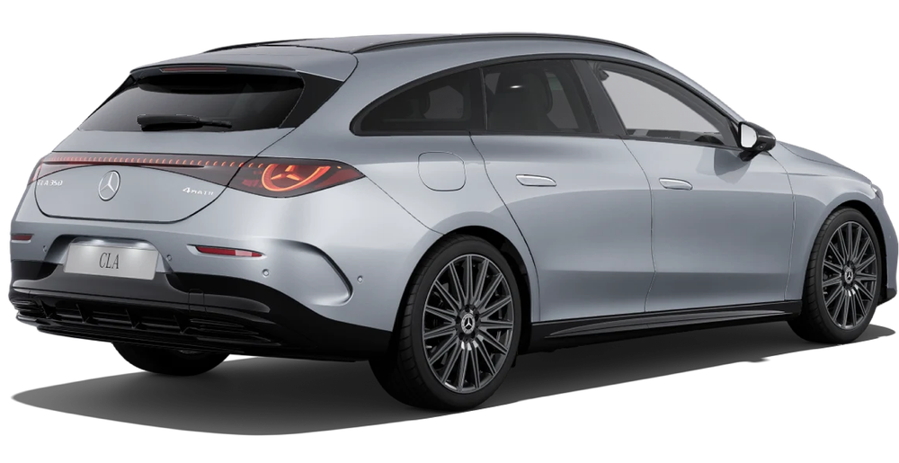 Skrå visning af bilen bagfra til højre